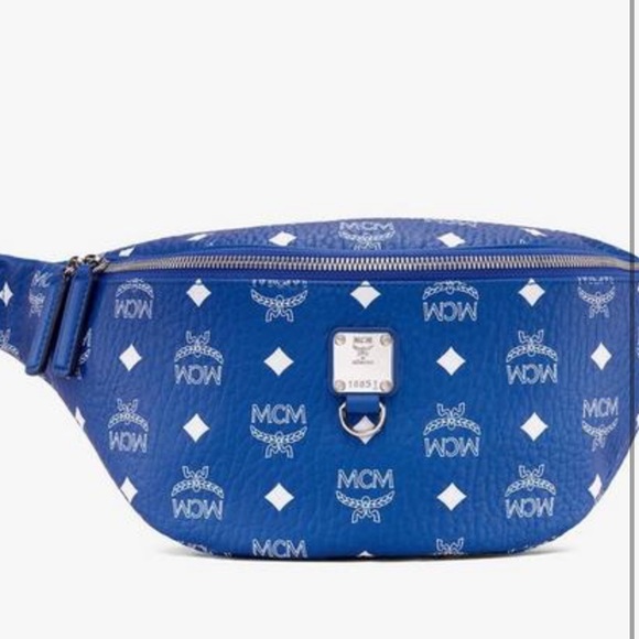 Mcm belt bag blue Clearance